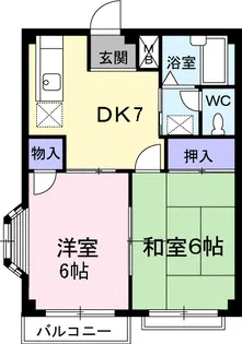 エルディムあさの【2階】の間取り