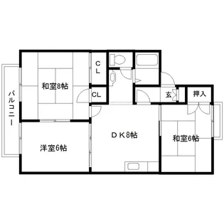 3DKの間取り画像