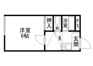 ソレアード六丁目【1階】の間取り