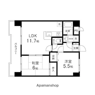ブリックス六丁の目【306号室】の間取り