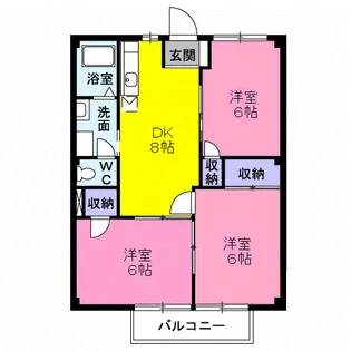 サンシャイン蒲町【1階】の間取り