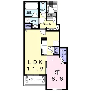ラ・カンパネラⅢ B【1階】の間取り