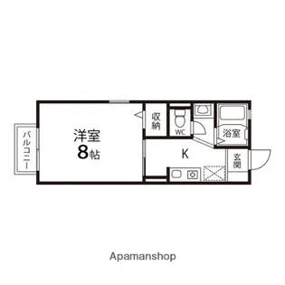 セジュール幸町【206号室】の間取り