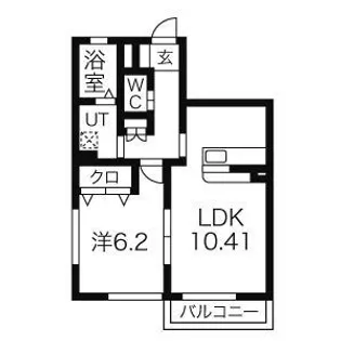 エスポワールLEI【1階】の間取り