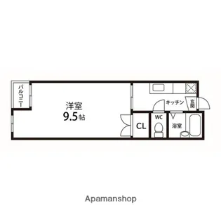 COLLINA【102号室】の間取り