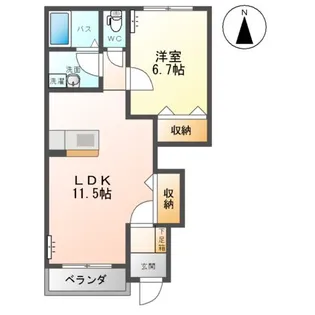 ライブリー【1階】の間取り
