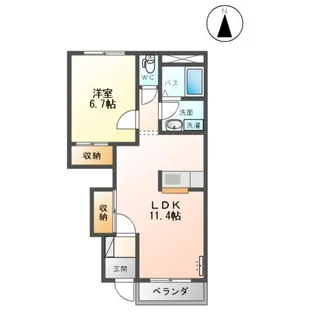 アネックス六丁の目Ⅰ【1階】の間取り