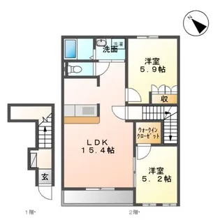 プランドールEAST【2階】の間取り
