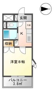 グランドール弐番館【00101号室】の間取り