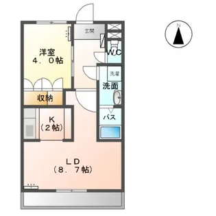 グランディール泰英1号館【1階】の間取り