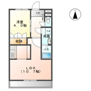 グランディール泰英1号館【2階】の間取り