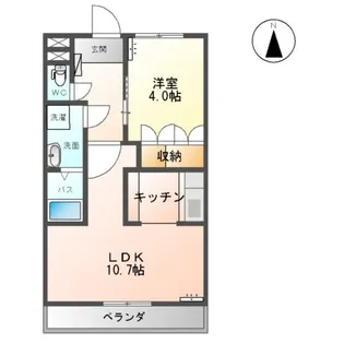 グランディール泰英1号館【1階】の間取り
