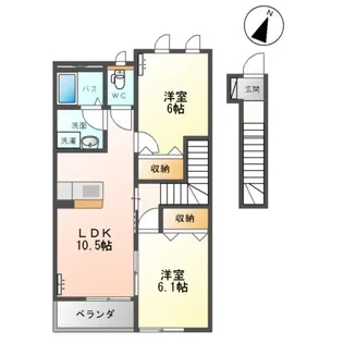 ブルーム・サティ【2階】の間取り