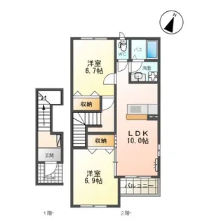 エルフ・ソレイユⅠ【2階】の間取り