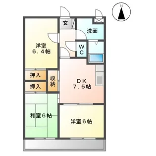 コンフォール1番館【2階】の間取り