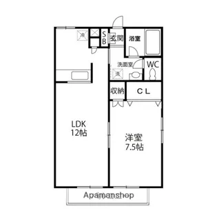 フォーチュンヒルズⅠ【203号室】の間取り