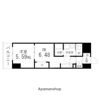 アスコット苦竹駅前【308号室】の間取り