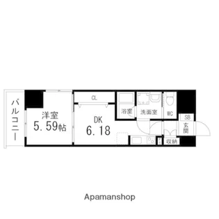 アスコット苦竹駅前【612号室】の間取り