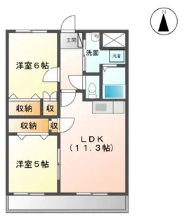 パレス・ビーバレー【1階】の間取り
