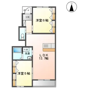 サンパレス・キワ【1階】の間取り