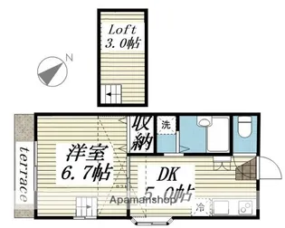 八木山南第1レジデンス【201号室】の間取り