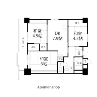 仙台宮城野団地2号棟【0214号室】の間取り