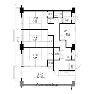 仙台宮城野団地3号棟【0219号室】の間取り