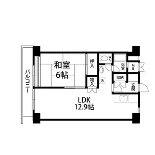 1LDKの間取り画像