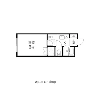 1Kの間取り画像