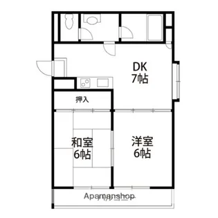 エコロ・パル郡山【401号室】の間取り