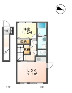 ルミエール・M【2階】の間取り