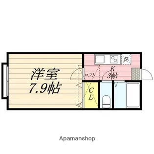 ホワイトキャッスル遠見塚7番館【2階】の間取り