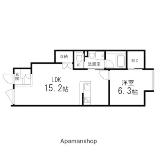 コンフォーティア新田東【103号室】の間取り