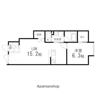 コンフォーティア新田東【105号室】の間取り