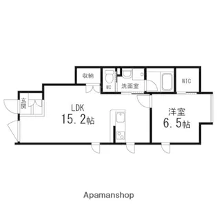 コンフォーティア新田東【106号室】の間取り