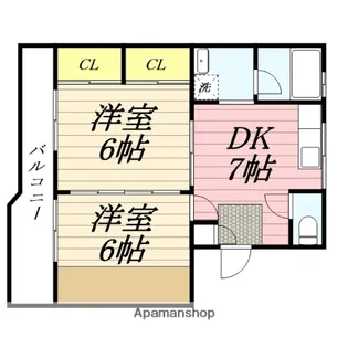 第一及川ハイツ【4階】の間取り