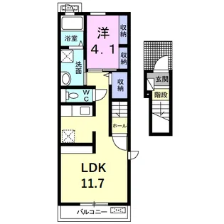 サンライトヒルズⅢ【2階】の間取り