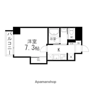 S.F連坊ステーション【402号室】の間取り