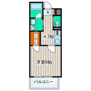 ヴィアーレ勾当台Ⅱ【2階】の間取り