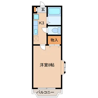 ソレアード遠見塚壱番館【1階】の間取り