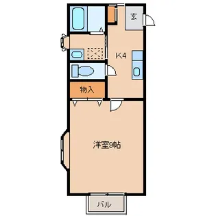 サンシティ沖野C【1階】の間取り