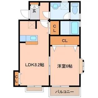 レーヴ落合参番館【2階】の間取り