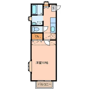 エストメルベーユ荒井壱番館【2階】の間取り