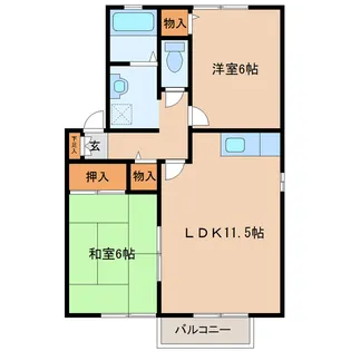 セジュール雷Ⅵ【1階】の間取り