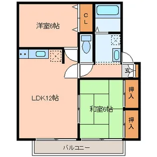 ハイカムール柧E【1階】の間取り