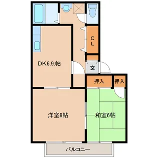 フレマリール・トミーB棟【2階】の間取り