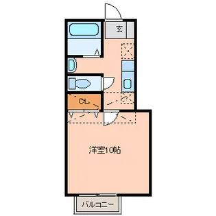 アスティオン荒井Ⅲ【2階】の間取り