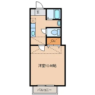 アフォリステーション新田東ウエスト【2階】の間取り
