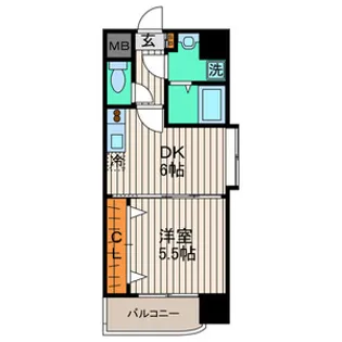 榴岡レジデンス壱番館【5階】の間取り