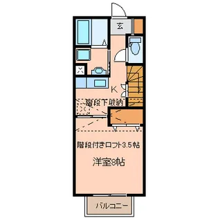 プリムヴェールⅥ【2階】の間取り